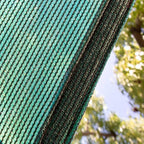 Amgo Custom Size 11' x 12' x 16.3' Green Right Triangle Sun Shade Sail UPF50+ - Image 9