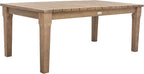 SAFAVIEH Couture Patio Martinique Natural Wood Outdoor Coffee Table - Image 4