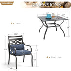 Sophia and William Outdoor Patio Dining Set - Image 6
