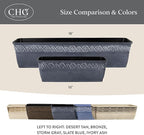 Classic Home and Garden Corinthian Trough Planter, Slate Blue - Image 6