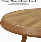 PURPLE LEAF Outdoor Round Bar Table Patio Aluminium Modern Bistro Table - Image 4