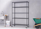 TRINITY 5-Tier Outdoor Wire Shelving Rack, 48in. x 18in. x 72in., Model# - Image 3
