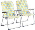 VINGLI Aluminum Oversize Patio Lawn Chairs Folding Set of 2 by VINGLI