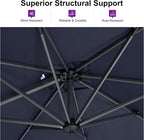 PURPLE LEAF 11 Feet Patio Umbrella - Image 4