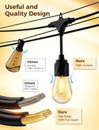 XMCOSY+ 48FT Outdoor String Lights Waterproof - Image 3