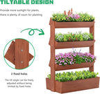 DoCred Vertical Wooden Raised Garden Bed, 4 Tier Garden Planters Freestanding - Image 3