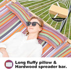 2 Person 12FT Hammocks for Outside, Double Quilted Fabric Outdoor Hammock - Image 4