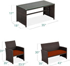 Best Choice Products 4-Piece Outdoor Wicker Patio Conversation Furniture Set - Image 7