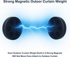 2LB Heavy Duty Outdoor Curtain Weights, Strong Magnetic Gazebo Curtain Weights - Image 3