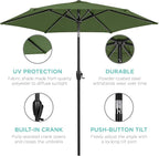Best Choice Products 7.5ft Heavy-Duty Round Outdoor Market Table Patio Umbrella - Image 5