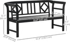 Outsunny Wooden Patio Bench, Outdoor Garden Bench - Image 3