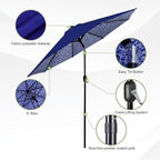 Backyard Expressions 9 ft. Patio Umbrella, Market Table Umbrella w/Tilt and - Image 2