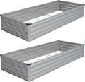 Vengarus 2 Pack 9x3x1FT Galvanized Raised Garden Bed Kit, Outdoor Metal Planter by Vengarus