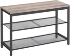 HOOBRO Shoe Bench, 3-Tier Shoe Rack, Industrial Shoe Organizer Storage Bench by HOOBRO