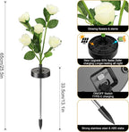 Upgraded Solar Garden Lights, 2 Pack Outdoor Solar Lights, New Round Panel - Image 3
