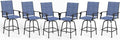 MFSTUDIO Outdoor Bar Stools Set of 6, Swivel Bar Height Patio Chairs Outdoor by MFSTUDIO
