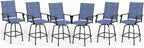 MFSTUDIO Outdoor Bar Stools Set of 6, Swivel Bar Height Patio Chairs Outdoor by MFSTUDIO