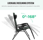 JEAREY Oversized Padded Zero Gravity Chairs, Folding Lounge Chair Outdoor Patio - Image 6