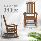 Oversized Rocking Chair Set of 4, Outdoor Rocking Chair - Image 3