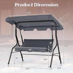 Tangkula 3 Person Porch Swing, Patio Swing - Image 6