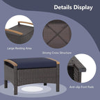 RELAX4LIFE Outdoor Wicker Ottomans - Image 6