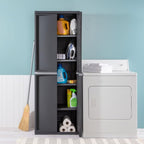 Sterilite 4 Shelf Cabinet, Lockable Utility Storage w/ Adjustable Shelves - Image 5