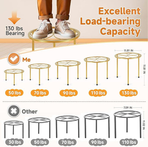 5 Pack Metal Plant Stand, Anti-Rust Iron Plant Stands - Image 2