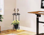 CASIMR Plant Stand Indoor Outdoor, Metal Rustproof Flower Shelf 2 Tier 23.9 inch - Image 6