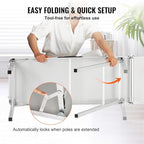 VEVOR Extra Long Folding Portable Bar Tradeshow Podium Table - Image 7