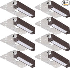 LEONLITE 8-Pack 4 Inch LED Hardscape Lighting, Update Retaining Wall Lights by LEONLITE