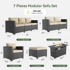 Aoxun 7 Piece Patio Furniture Set - Image 7