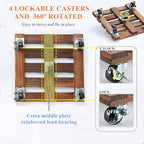 2 Pack Plant Caddy with Wheels, Flower Pot - Image 5