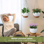 10 inch Self Watering Hanging Planters, 2 Pack Hanging Baskets - Image 6