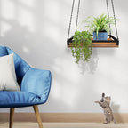 Plant Hanger Indoor, 2 Pack 16" Wooden Hanging Plant Holder - Image 2