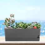 4 Pack Self Watering Pots for Indoor Plants 17 Inches Window Boxes Planters - Image 9