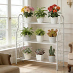SORCEDAS Plant Stand Indoor Outdoor Plant Shelf 3 Tier Metal Corner Flower - Image 3