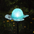 Afirst Decorative Solar Lights Outdoor Solar Turtle Stake Lights Hand Blown - Image 7