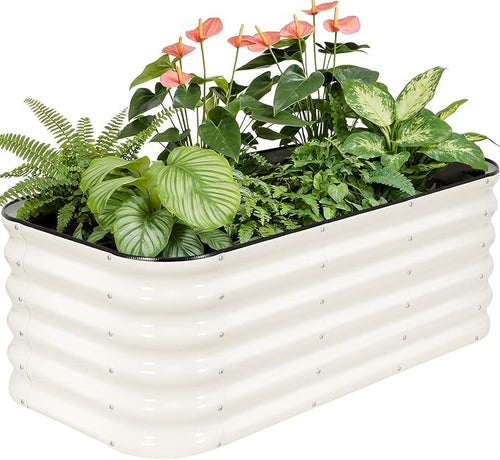4×2×1.4FT Galvanized Raised Garden Bed Outdoor, Metal Raised Garden Bed Kit by TwentyNext