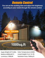 Solar Flood Light Outdoor 1000LM Dual 6000K Bright White Floodlights Ip65 - Image 4