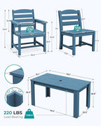 SERWALL Outdoor Dining Sets for 10, HDPE Dining Sets for 10 Person - Image 5