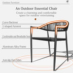 TWT Patio Dining Chairs Outdoor Stackable Dining Chairs - Image 9
