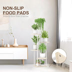 6 Tier Tall Plant Stand Indoor, Large Metal Wood Muti Level Vertical Planter - Image 6