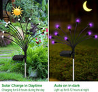 Solar Garden Lights Outdoor, 2 Pack 20 LED Solar Purple Firefly Lights - Image 2