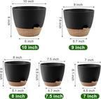 Plant Pots 10/9/8/7.5/7 Inch Self Watering Pots, Plastic Flower Pots, Nursery - Image 3