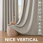 H.VERSAILTEX Linen Blackout Curtains 96 Inches, 100% Absolutely Blackout - Image 7