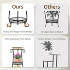 LASZOLA 3 Tier Black Metal Plant Stand - Image 4