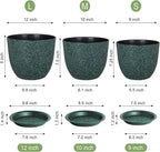 Large Flower Pots 12/10/9 inch, Plant Pots - Image 3