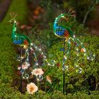 DREAMSOUL 2 Pack Peacock Solar Lights Outdoor, Tall Waterproof LED Outdoor - Image 3