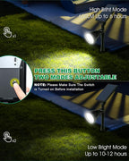 Solar Spot Lights Outdoor, Bright Solar Landscape Spotlights Waterproof 18LED - Image 5
