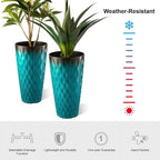 Glitzhome 23.75" H Oversized Tall Planter, - Image 3